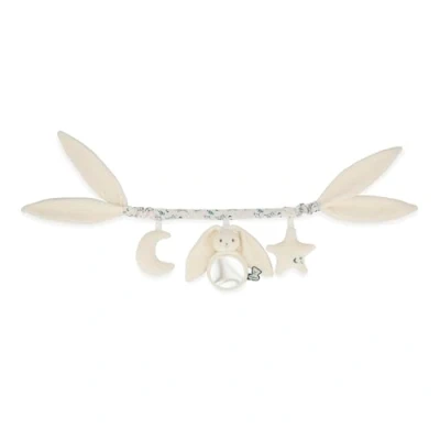 Afbeelding van KALOO Activiteitenketting voor baby&#039;s ideaal kinderwagen, bed, gezellig lengte 40 cm activiteitenboog konijn met rammelaar crèmekleurig vanaf de geboorte K218023