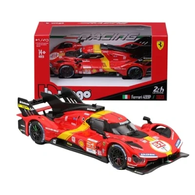Afbeelding van Bburago 1/43 Racing Ferrari 499P voertuig metaal op schaal 1:43