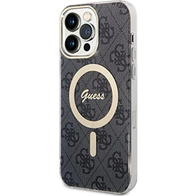 Afbeelding van Guess 4G Back Case (MagSafe Compatible) Geschikt voor Apple iPhone 14 Pro Max (6.7&quot;) Grijs