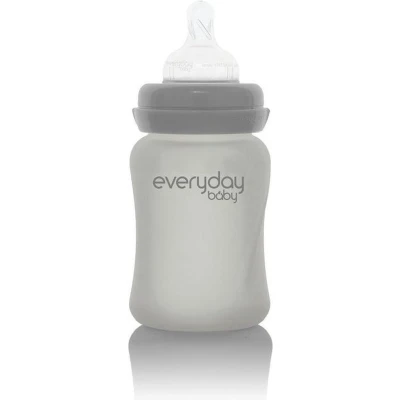 Afbeelding van Everyday Baby Fles glas 150ml Lichtgrijs