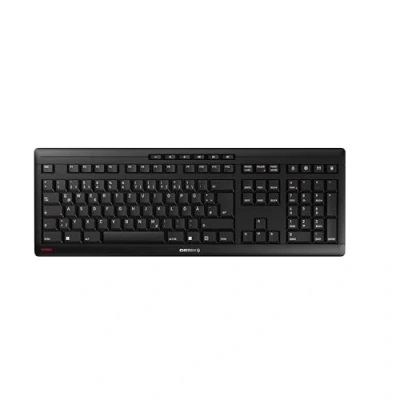 Afbeelding van CHERRY Stream keyboard draadloos, draadloos toetsenbord, Duitse lay out (QWERTZ), 2,4 GHz radio aansluiting, stille toetsen, plat design, werkt op batterijen, zwart
