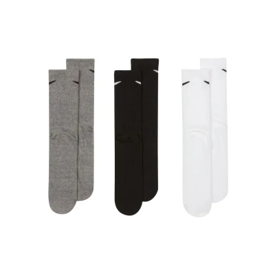 Afbeelding van Nike Performance Everyday CREW Unisex 3 PACK Sportsokken, Maat: 42 46, White(black)/carbon heather(black)/black(white)
