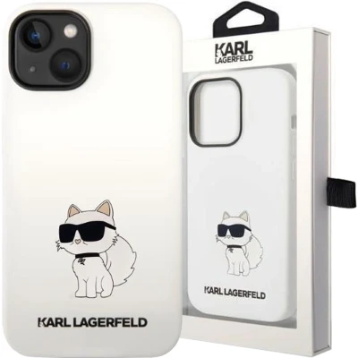 Afbeelding van Karl Lagerfeld KLHMP14MSNCHBCH iPhone 14 Plus 6.7 hardcase wit/wit Siliconen Choupette MagSafe