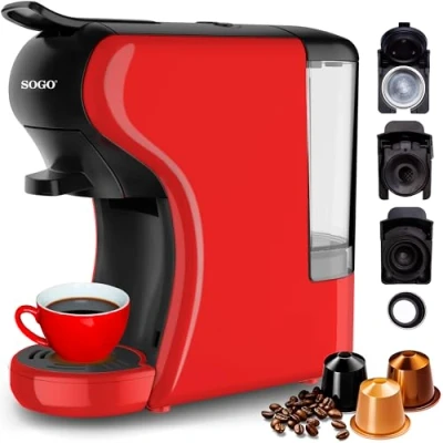 Image de SOGO CAF SS 5675 R Machine à café 19 bar rouge