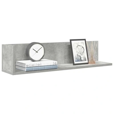 Afbeelding van vidaXL Wandschappen 2 st 75x16,5x16,5 cm bewerkt hout betongrijs