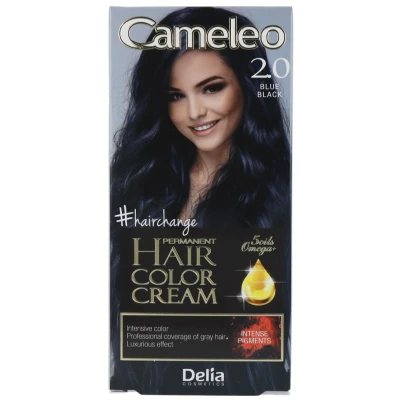 Afbeelding van Cameleo Creme Permanente Haarkleuring 2.0 Blauw Zwart