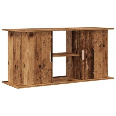 Afbeelding van Aquariumstandaard 121x41x58 cm bewerkt hout oud houtkleurig