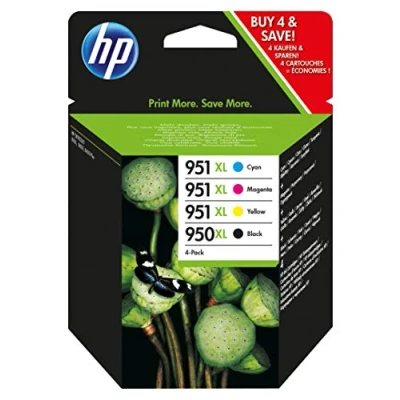 Afbeelding van HP 950XL Zwart &amp; 951XL Cyaan Magenta Geel Ink Cartridge Bundle Pack
