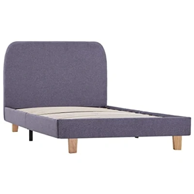 Image de vidaXL Cadre de lit sans matelas gris clair tissu 90x200 cm280871