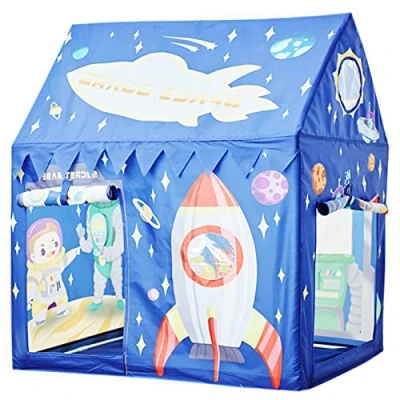 Afbeelding van Benebomo Kindertent, speeltent, kindertenten, babytent, ruimterakettent, babyspeelgoed of cadeau voor meisjes en jongens, binnen buiten