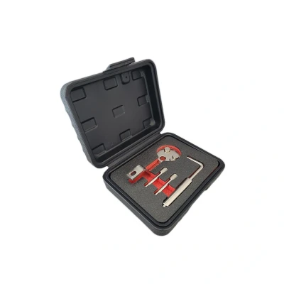 Afbeelding van Timing Set Ford 2.2 Diesel Distributie afstelstel voor de ketting aangedreven TDCI motoren. bevat gereedschap om nokkenassen en krukas te blokkeren, zodat je gemakkelijk kunt demonteren.