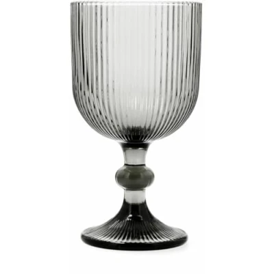 Afbeelding van Wijnglas Bidasoa Fosil Grijs Glas 370 ml (6 Stuks)