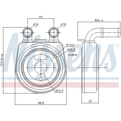 Afbeelding van Nissens Oliekoeler motorolie 90701