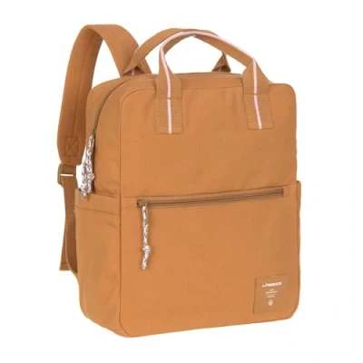 Afbeelding van Lässig Luiertas Rugzak Little One &amp; Me Square Backpack Big Gots Caramel Terracotta