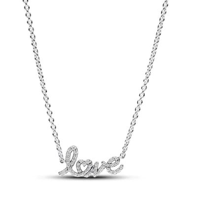 Afbeelding van Pandora Moments 925 Sterling Silver Love Necklace 393076C01 45