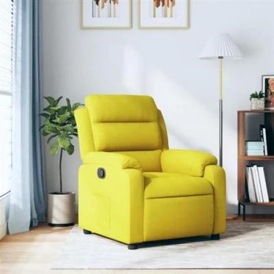 Afbeelding van Fauteuil verstelbaar fluweel geel
