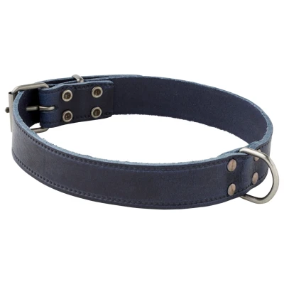 Afbeelding van Adori Halsband Italy Met Print Old Silver Blauw Hondenhalsband 60x3.0 cm