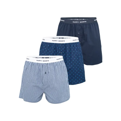 Afbeelding van Happy Shorts 3 PACK Boxershorts, Heren, Maat: Small, Geo mix