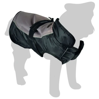 Afbeelding van Flamingo Winterjas Zane Zwart&amp;Grijs Hondenkleding 60 cm