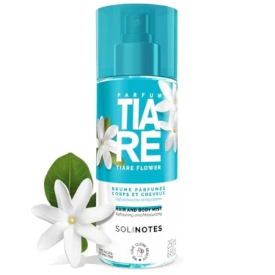 Afbeelding van Solinotes Tiaré Flower Geurspray, verfrissende en hydraterende geur, zonder alcohol, geurnevel voor lichaam haar, 250 ml