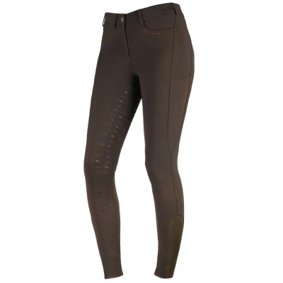 Image de Schockemöhle Pantalon d&#039;Équitation Victory Full Grip Marron foncé 36