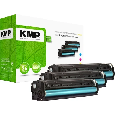 Afbeelding van KMP Toner vervangt HP 312A (CF381A, CF383A, CF382A) Compatibel Combipack Cyaan, Magenta, Geel 2700 bladzijden H T189CMY 2528,0030