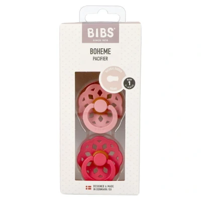 Image de Bibs 1 Sucette Boheme Duo Dusty Pink&amp;coral