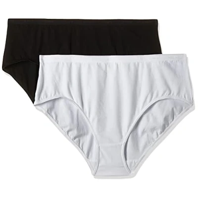 Afbeelding van DIM Strech MIDI 2 PACK Onderbroeken, Dames, Maat: 34/36, Black/white