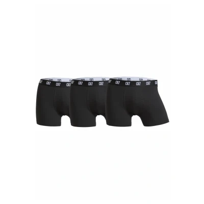 Afbeelding van Cristiano Ronaldo CR7 Seasonal Basic Trunk 3 PACK Onderbroeken, Heren, Maat: Small, Black