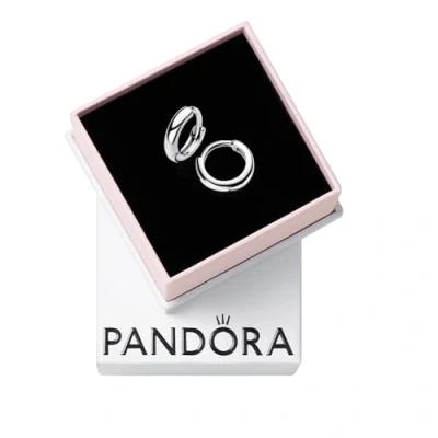 Afbeelding van Pandora Essence Ronde Huggie Kreolen oorbellen van sterling zilver, 293286C00