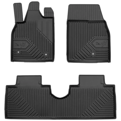 Afbeelding van M MOTOS Rubberen vloermat voor Ford Mustang Mach E sinds 2020 Verbeter je reiscomfort met de zwarte antislipmat auto nr. 77 automat alle weersomstandigheden, bescherming tegen