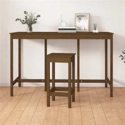 Afbeelding van Bartafel 180x80x110 cm massief grenenhout honingbruin