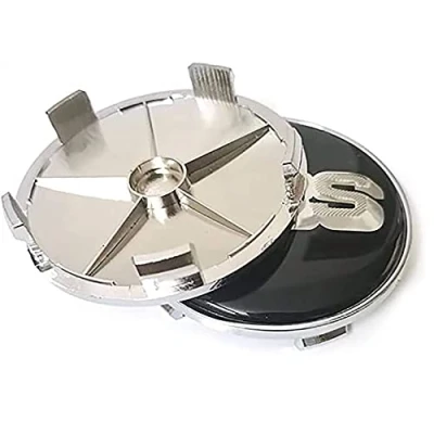 Afbeelding van GÉNERIC 4 stuks vrijstaande naafdoppen voor BBS 56 mm 60 65 68 decoratieve accessoires zwart zilver A