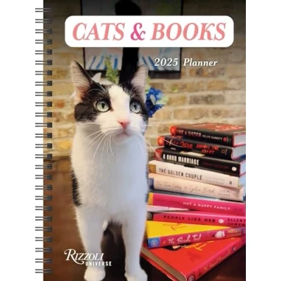 Afbeelding van Cats &amp; Books 12 Month 2025 Planner Calendar