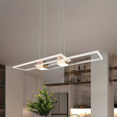Afbeelding van Albany LED hanglamp, bruin, 100 x 28 cm, aluminium, CCT, dimbaar