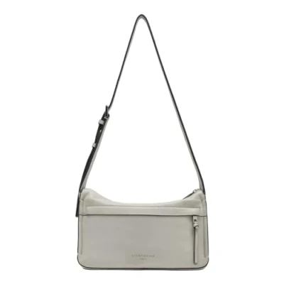 Afbeelding van LIEBESKIND BERLIN Leren Schoudertas Sky Sheep Natural Hobo Bag Steel Taupe