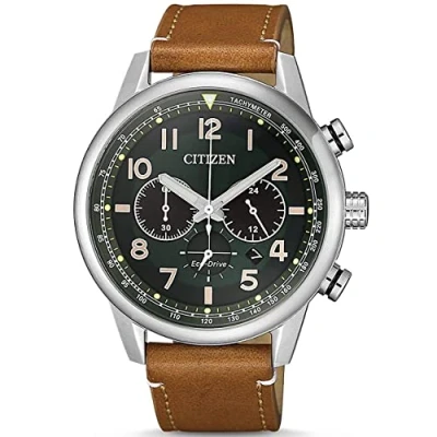 Afbeelding van Citizen horloge heren Groen diameter 43.1 mm roestvrij staal