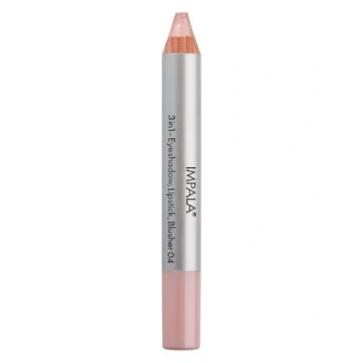 Afbeelding van Impala 3 in 1 Jumbo potlood kleur 04 lichtroze oogschaduw, lippenstift en blush gladde langdurige textuur intensieve kleuren