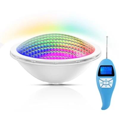 Afbeelding van LyLmLe Led zwembadlamp, PAR56, 20 W, spot, zwembad, RGB, dimbaar, meerkleurig, met afstandsbediening, dompelbaar ledlicht, IP68, waterdicht, 12 V AC