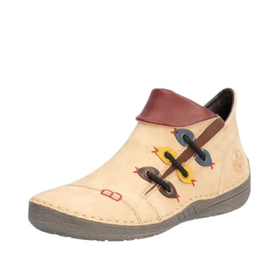 Afbeelding van Rieker Korte laarzen, Dames, Maat: 38, Beige Kunststof