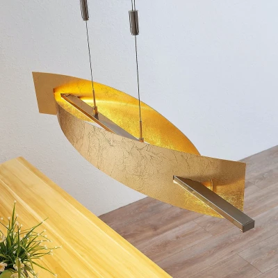 Afbeelding van Lucande Hanglampen met dimmer 1licht metaal, kunststof goud, zilver Inclusief lichtbron