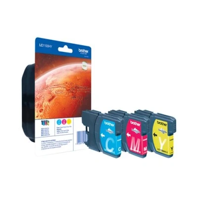 Afbeelding van Brother Inkt LC 1100HY Cyaan, Magenta, Geel