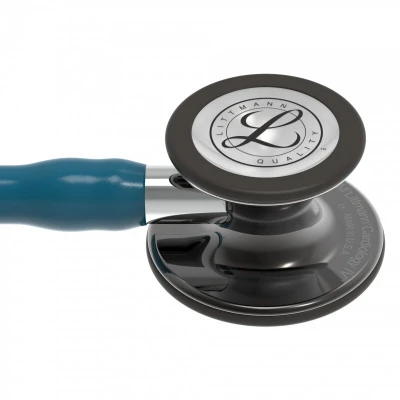Afbeelding van 3M Littmann Cardiology IV diagnostische stethoscoop, Caribische blauwe slang, glanzende smoke editie, spiegelbasis en lyre smoke, 69 cm, 6234