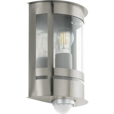 Afbeelding van Eglo TRIBANO Buiten wandlamp met bewegingssensor Zilvergrijs