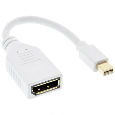 Image de InLine Câble DisplayPort Mini (M) pour (F) 15 cm support 4K blanc