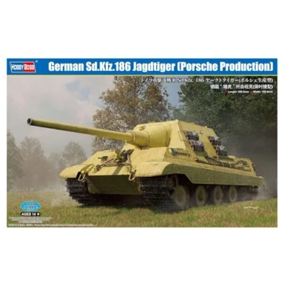 Afbeelding van 1:35 HobbyBoss 84564 German Sd.Kfz.186 Jagdtiger Porsche Prod. Plastic Modelbouwpakket
