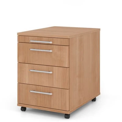 Afbeelding van Ladeblok 3 Lades Verrijdbaar Walnoot 42,8 x 58 59 cm Bari 1606 RE