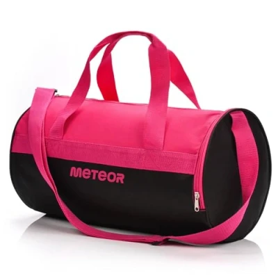 Image de meteor Sac de Sport 25L Femme Homme Enfant Fille Bag Voyage Bagage Duffel Fitness Gym Vacances bandoulière Travail avec Compartiment à Chaussures Séparé, Rose/Noir, 25 L, Des sports