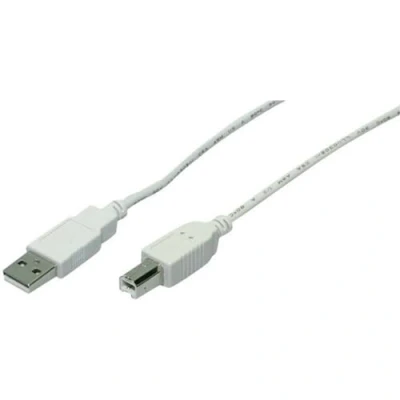Afbeelding van LogiLink USB kabel 2.0 A stekker, B stekker 1.80 m Grijs CU0007