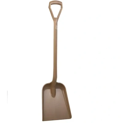 Afbeelding van Vikan Schoppen Hygiene Schep Bruin Rechte Steel 1040mm Standaard Blad 327x271mm